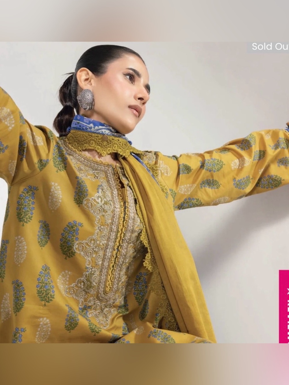 Pakistani brand Maria b 3 piece embroidered dress suit